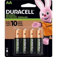 DURACELL RECHARGEABLE AA BATTERIES BLISTER WITH 4 PIECES
