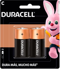 DURACELL C BATTERIES BLISTER WITH 2 PIECES