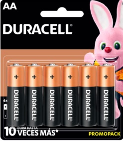DURACELL PROMOPACK AA BATTERIES BLISTER WITH 4 PIECES + 2 PIECES