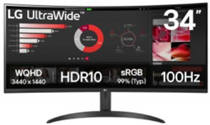 LG CURVED ULTRAWIDE QHD 34 PC MONITOR